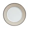 Côté Table Assiette Plate En Porcelaine Perle Et Platine D27cm – Ginger 11
