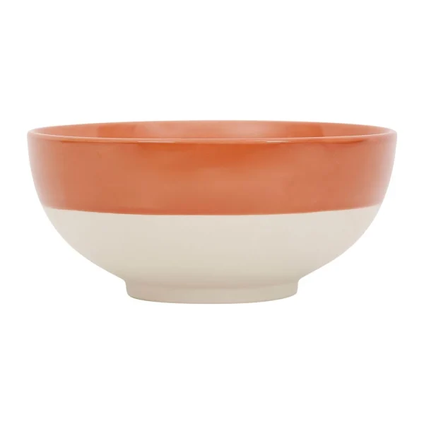 SEMA DESIGN Saladier En Grès Blanc Et Terracotta – Crakel 1